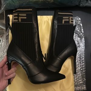 FENDI d u p e heels. From d h g a t e.